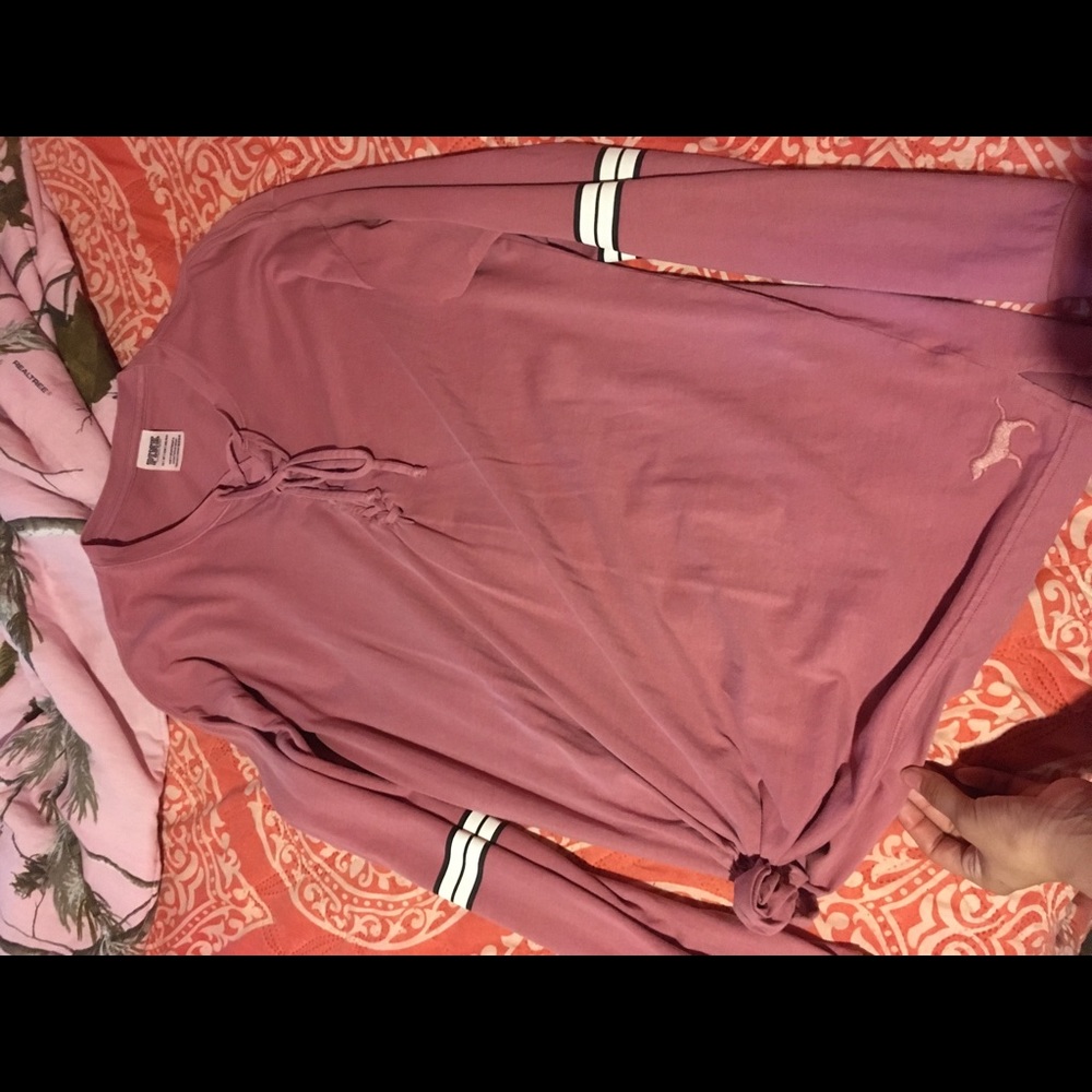 Pink love sleeve tee