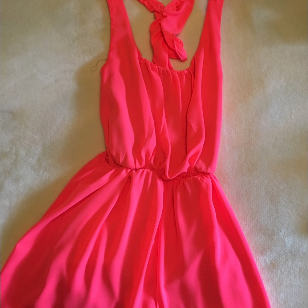 pink boutique romper