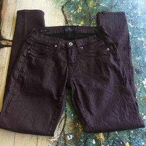 LUCKY BRAND CHARLIE SKINNY LOW JEANS COATED
