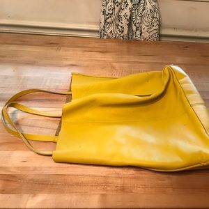 Soft leather tote bag from the Gap.