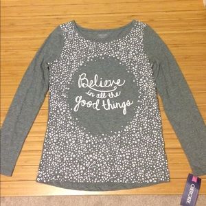 New Long sleeve "Believe in all the good things"