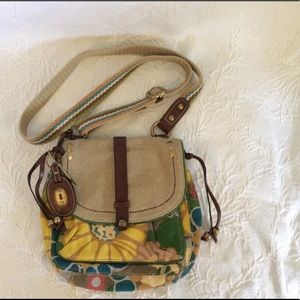 FOSSIL cross body-floral hipster