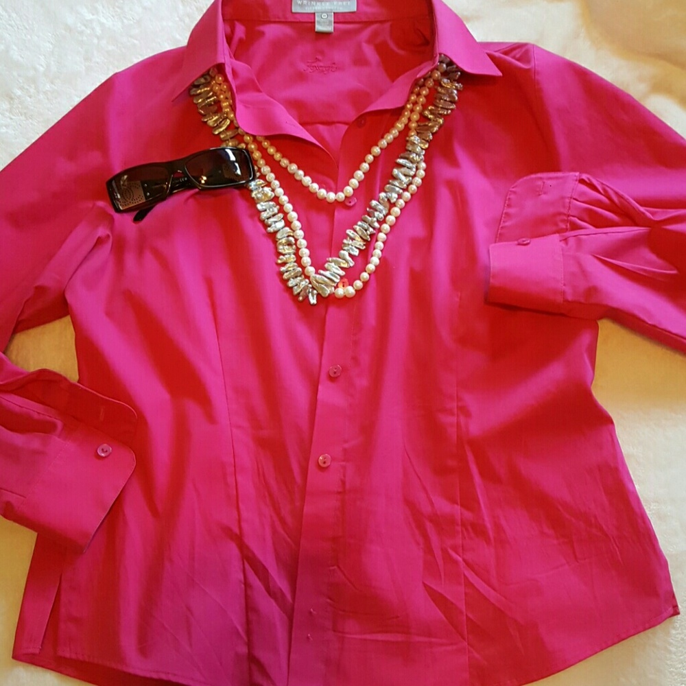 Fushia Fixcroft long sleeve blouse
