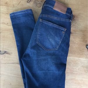 Madewell 9-in high rise skinny jeans in Polly Wash