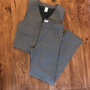 Gymboree boys gray 2 piece suit size 12