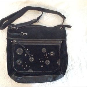 FOSSIL all leather and suede purse.