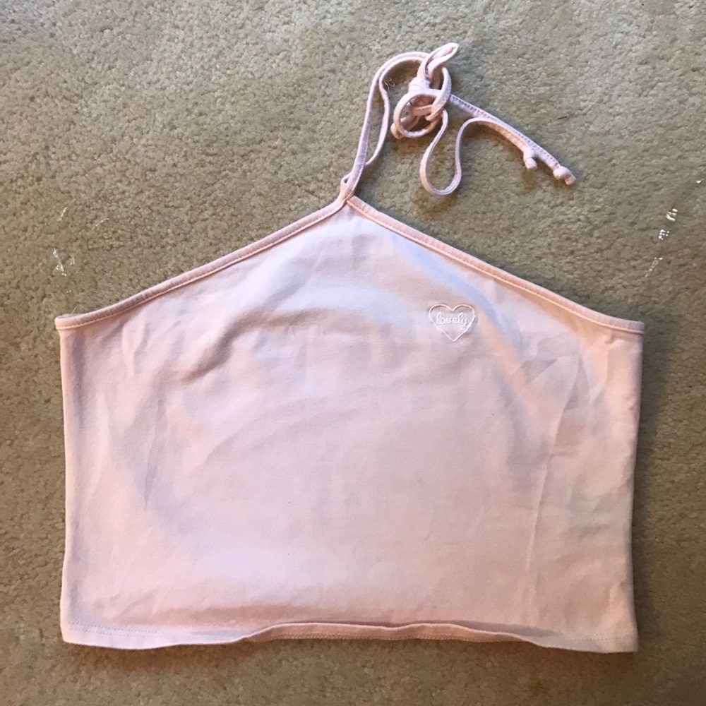 Baby pink halter top
