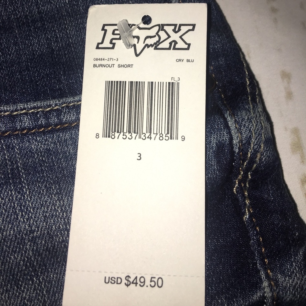 🆕FOX RACING WOMENS BURNOUT CUTOFF DENIM SHORTS - Picture 8 of 8