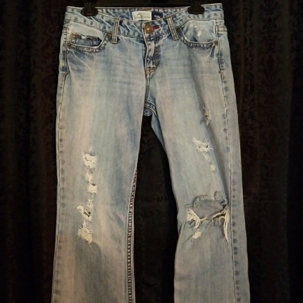 Aeropostale Hailey flare distressed jeans