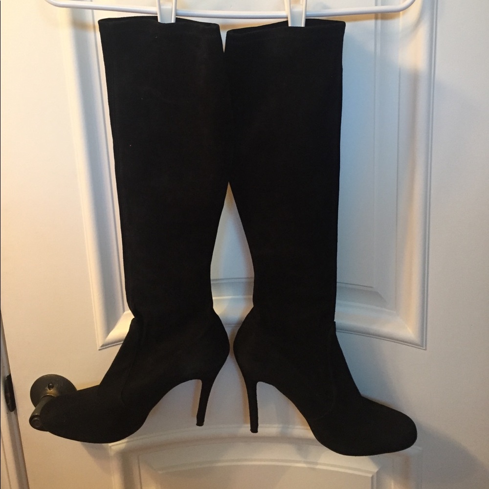 Stuart Weitzman black suede boot