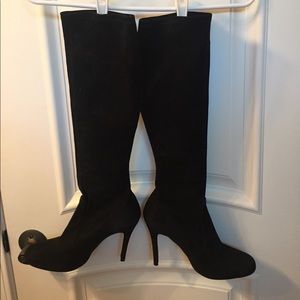 Stuart Weitzman black suede boot