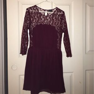 Maroon Topshop dress.