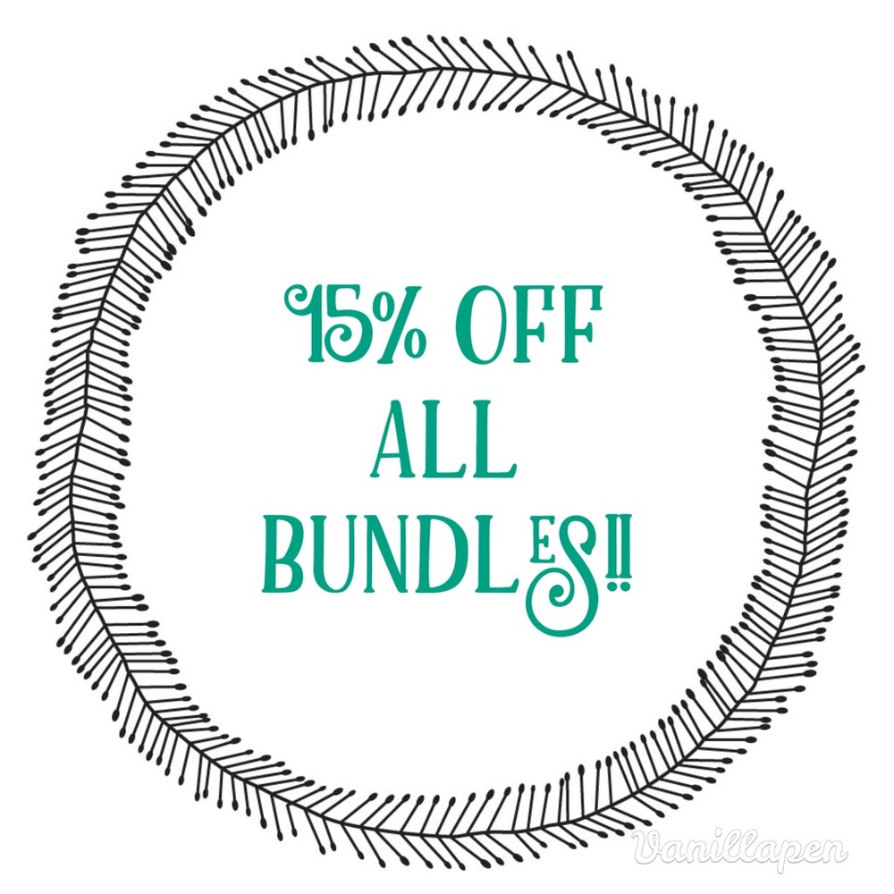 15% OFF ALL BUNDLES OF AT LEAST 2!