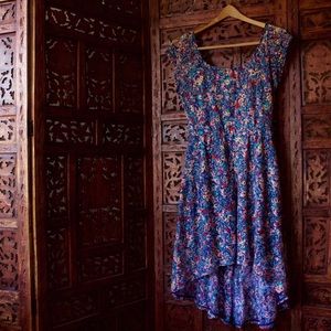 High-low floral dress