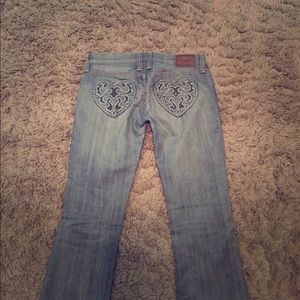 Frankie B Bootcut Jeans with heart pockets