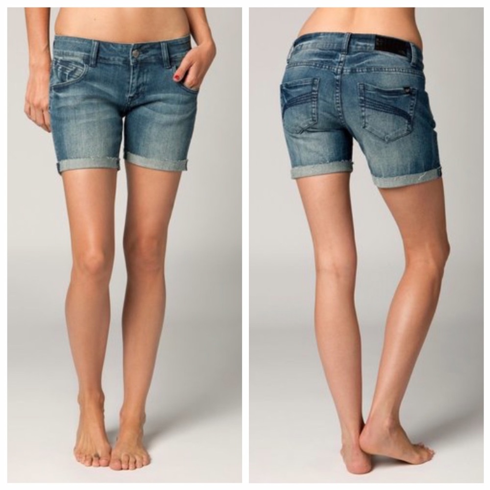 FOX RACING WOMENS KICKSTART DENIM JEAN SHORTS - Picture 2 of 8