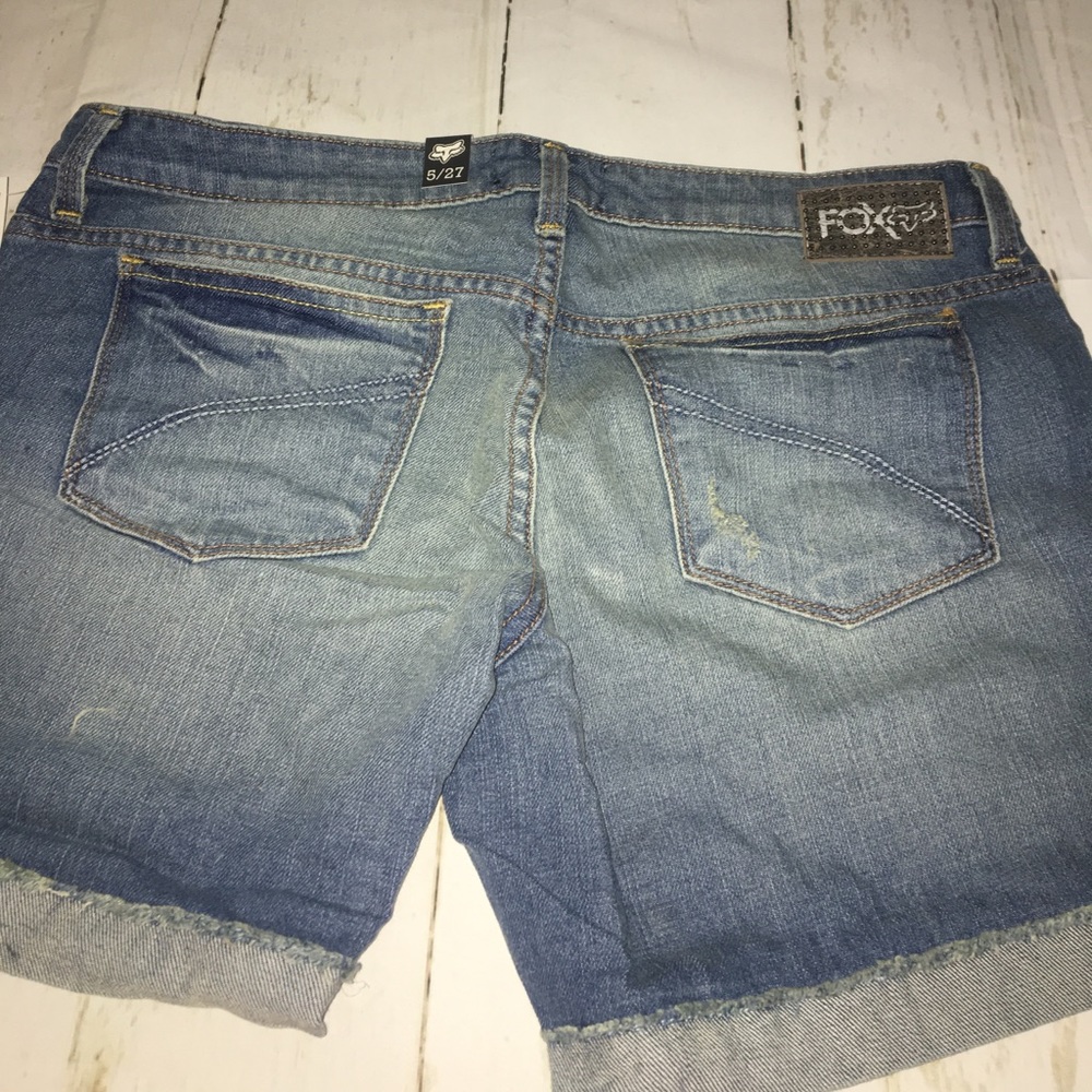 FOX RACING WOMENS KICKSTART DENIM JEAN SHORTS - Picture 5 of 8