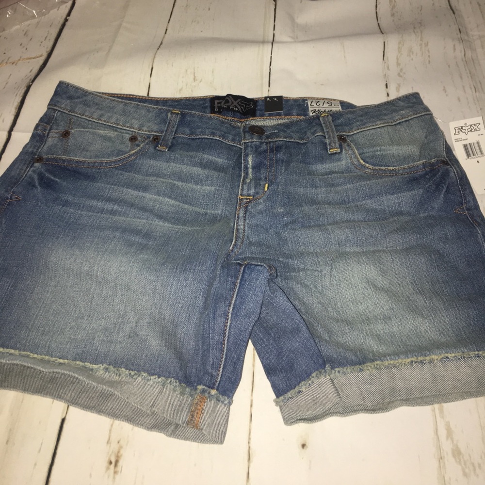 FOX RACING WOMENS KICKSTART DENIM JEAN SHORTS - Picture 6 of 8