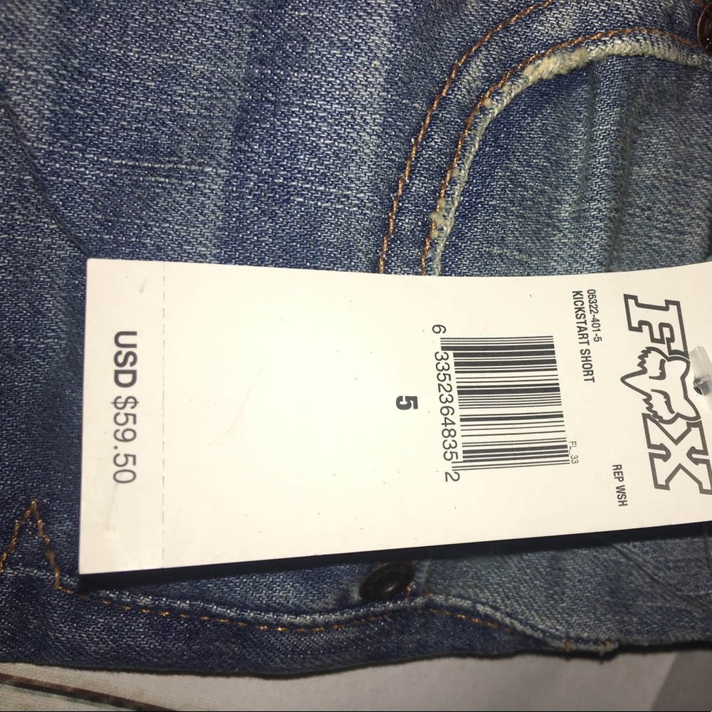 FOX RACING WOMENS KICKSTART DENIM JEAN SHORTS - Picture 8 of 8