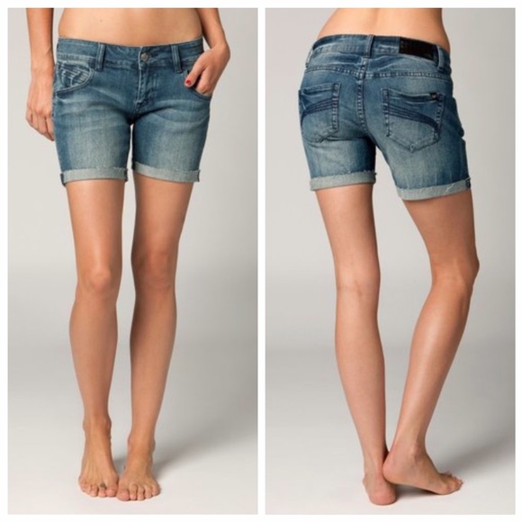 FOX RACING WOMENS KICKSTART DENIM JEAN SHORTS - Picture 2 of 8