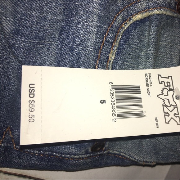 FOX RACING WOMENS KICKSTART DENIM JEAN SHORTS - Picture 8 of 8