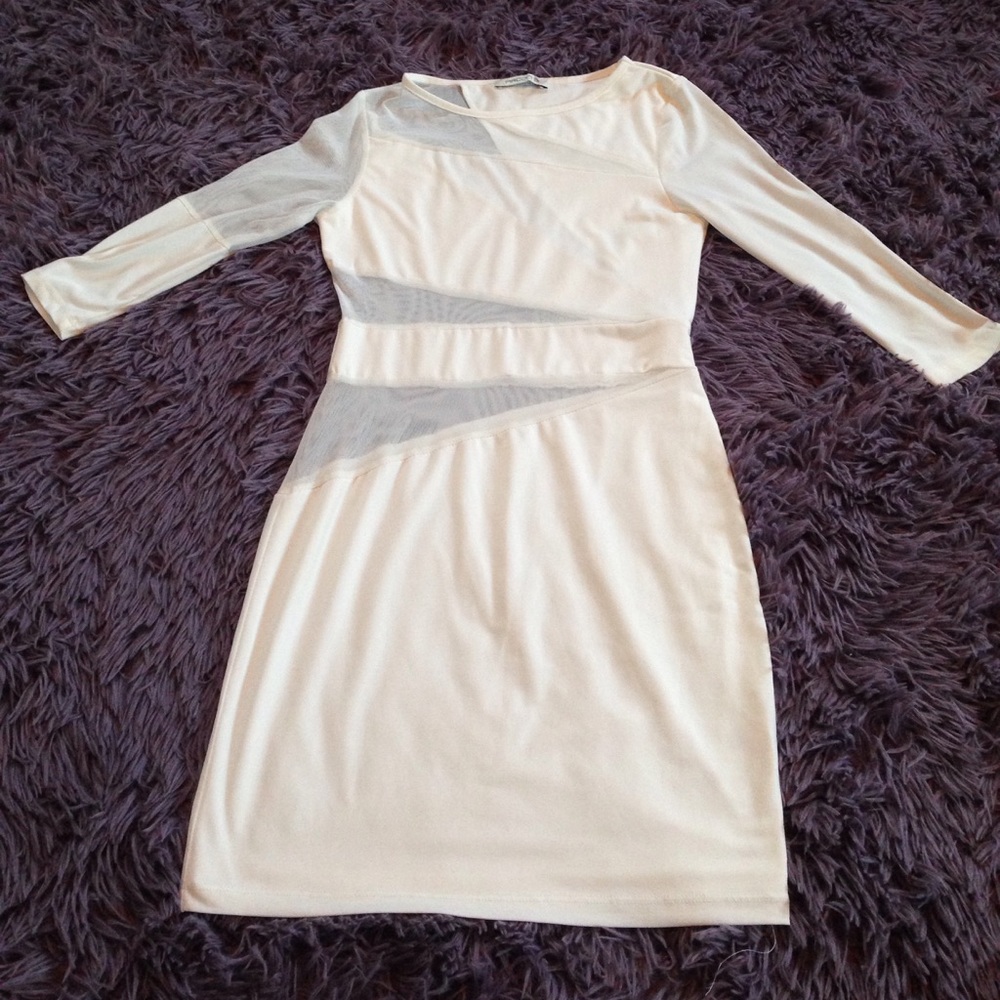 Arden B. off white mesh dress.
