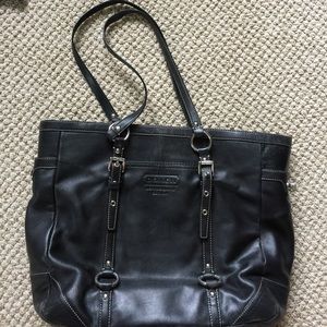 Slightly used black COACH purse