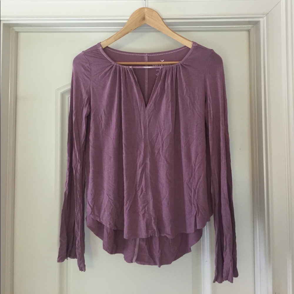 Purple American eagle top