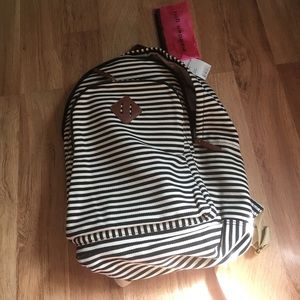 madden girl Backpack black and white stripes!