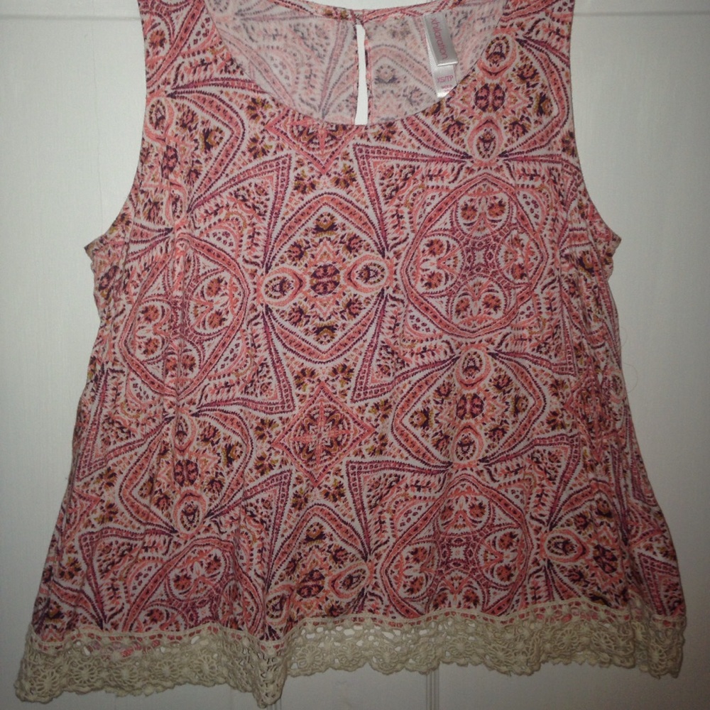 Pink paisley print shirt