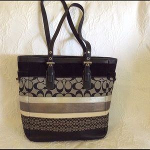 Authentic COACH leather, suede and logo purse