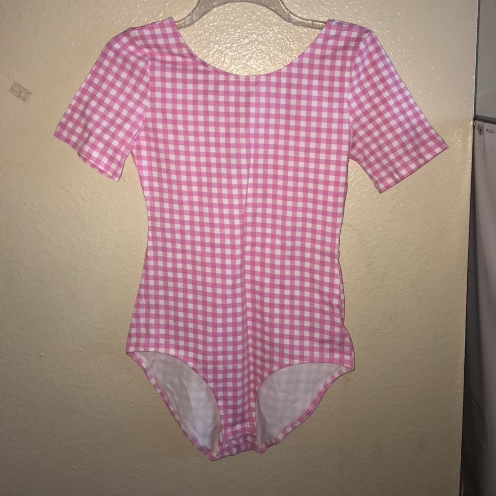 Pink + White gorgeous babydoll bodysuit
