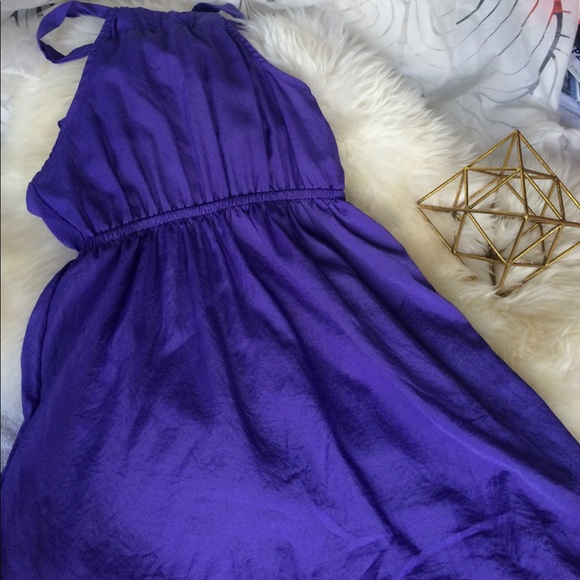 Purple Racerback Ruffle Over Head Dress Coverup - Picture 6 of 6
