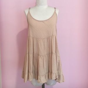 blush polka dot Brandy Melville dress