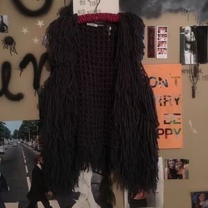 Shaggy vest