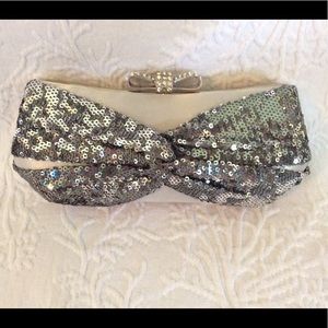 Silver and sequin evening bag.