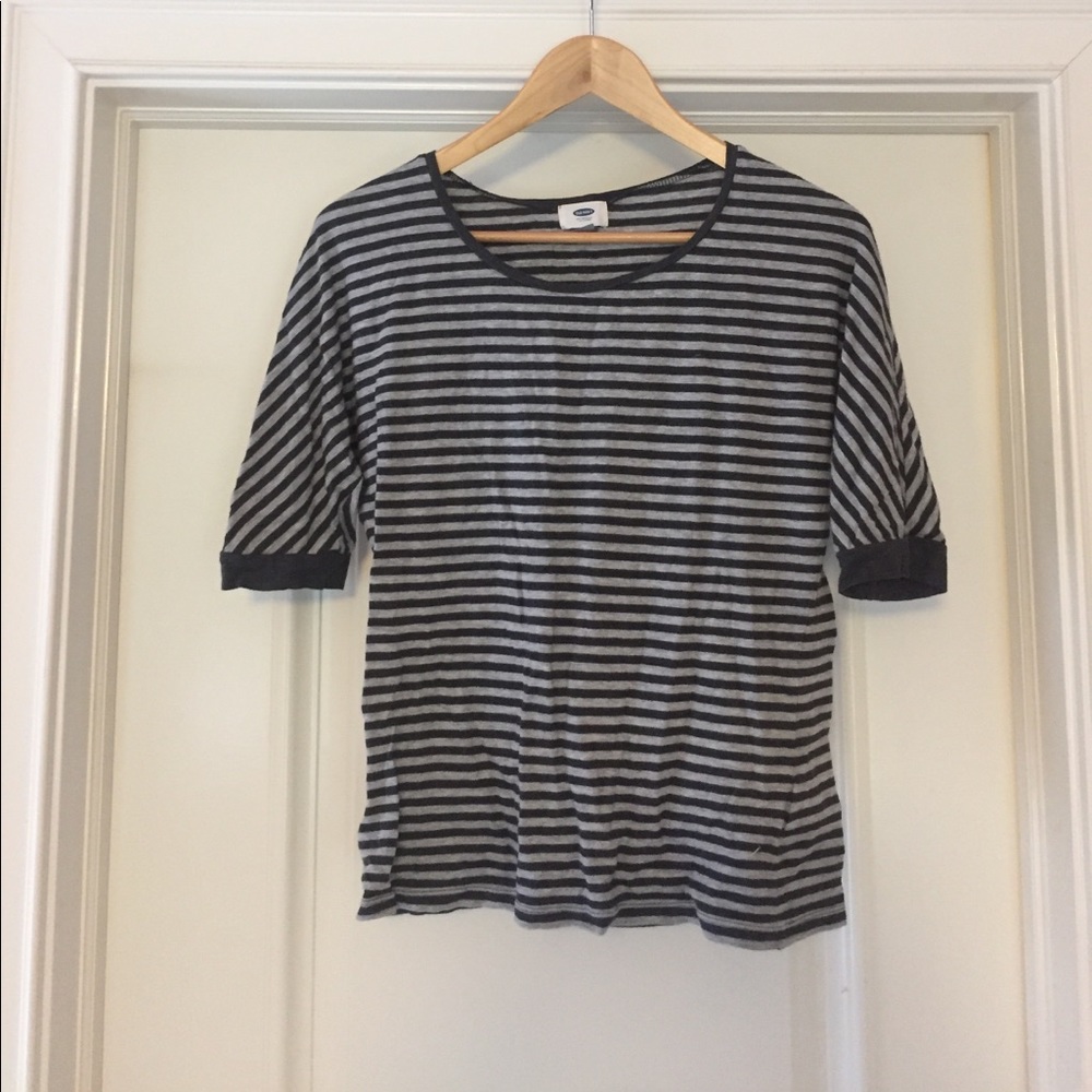 Gray striped blouse
