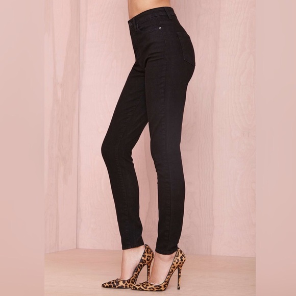 Black Denim Skinny High Waist - Picture 2 of 8