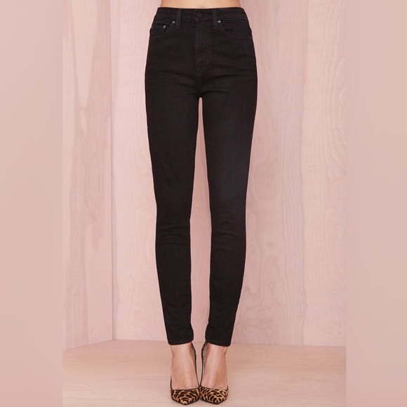 Black Denim Skinny High Waist - Picture 3 of 8
