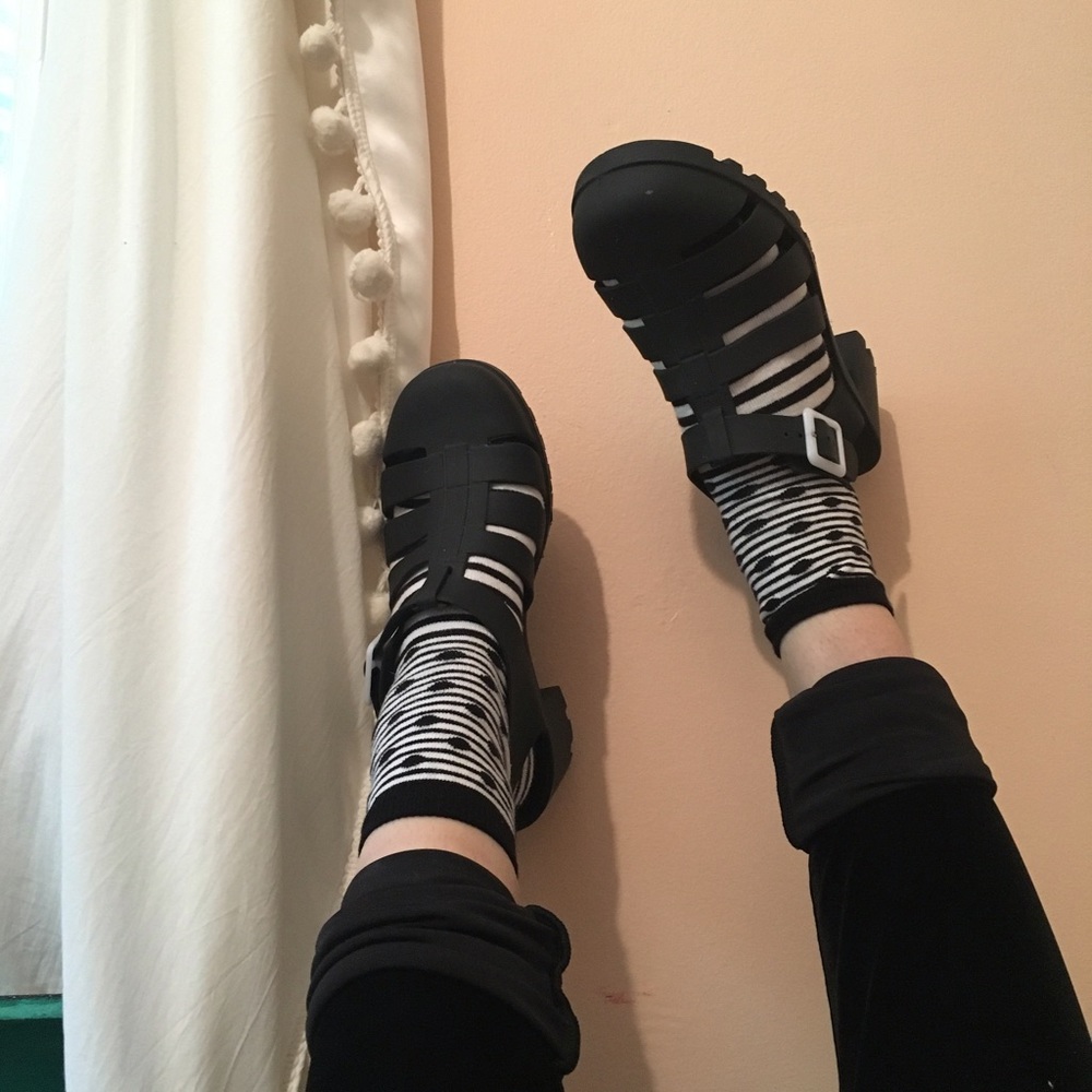 Matte Black Jelly Shoes