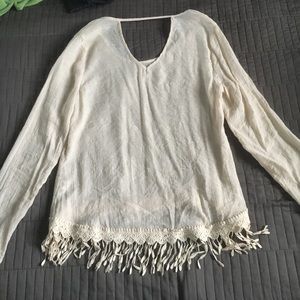 nude long sleeve shirt