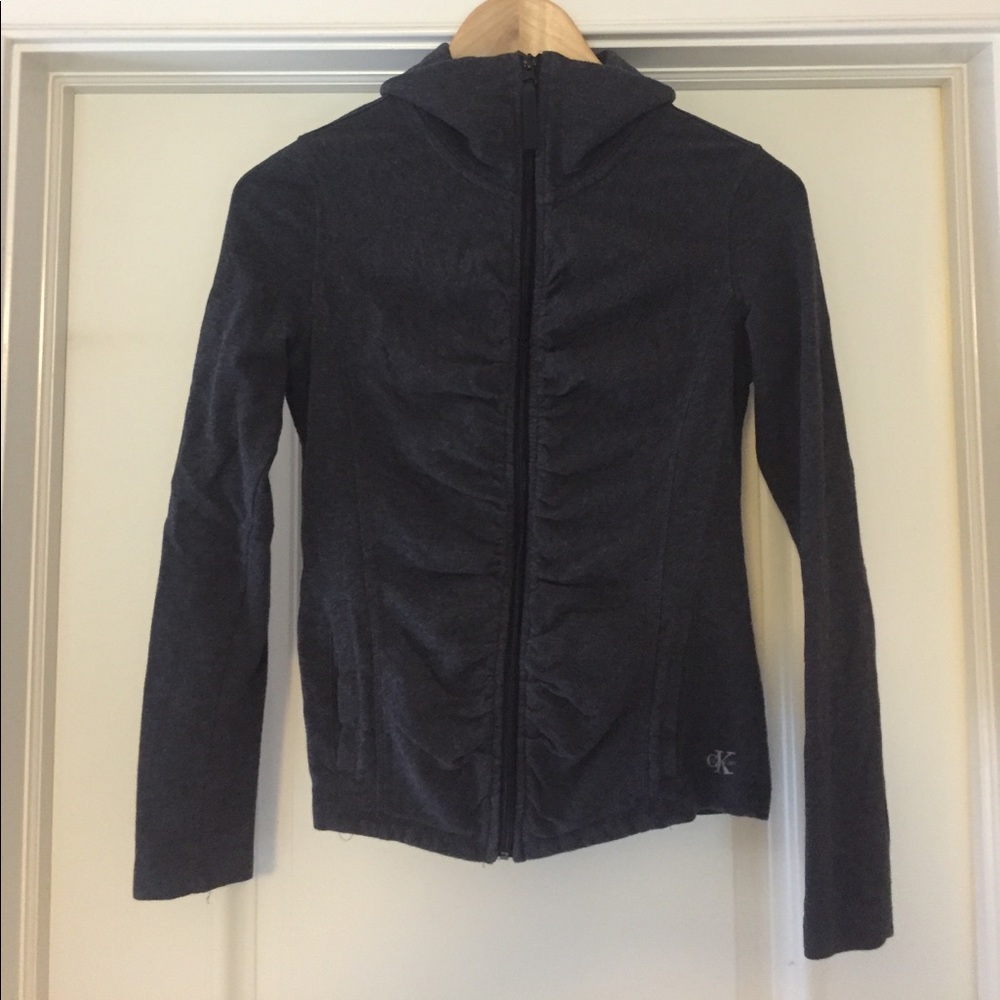 Gray work out jacket