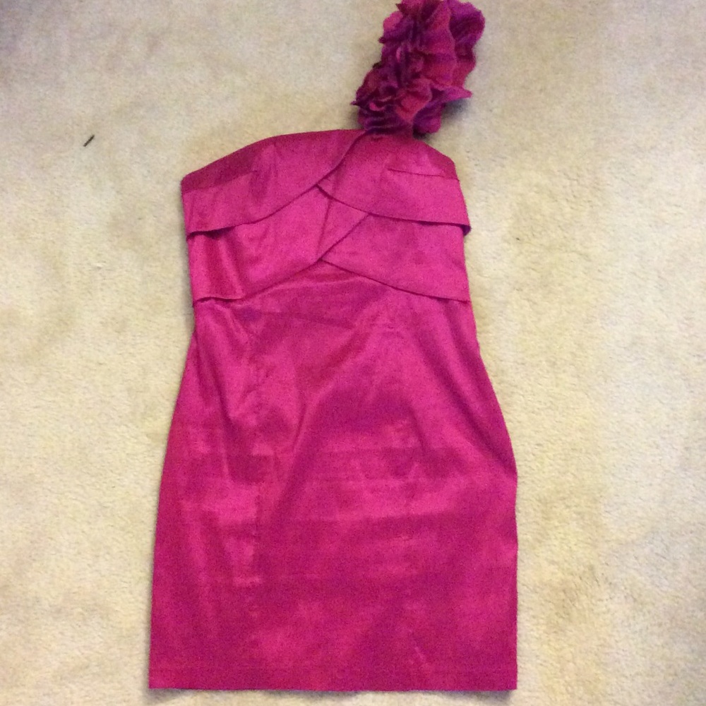 Arden B pink fuchsia asymmetric Dress Large
