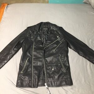 River island Biker Jacket In Faux Leather