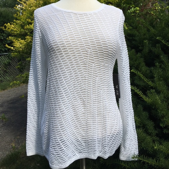 NIC ZOE Sheer Web Long Sleeve Criss Cross - Tunic - Picture 3 of 7