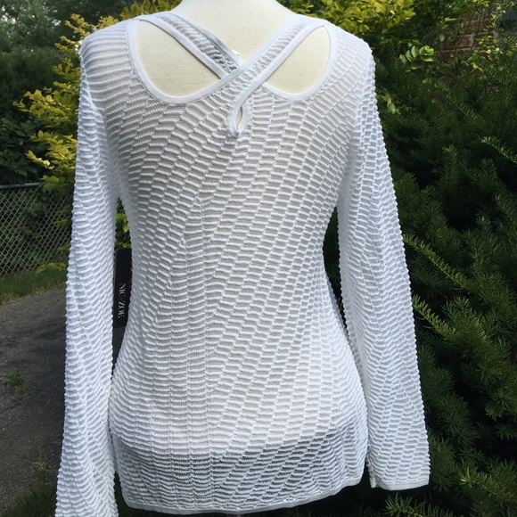 NIC ZOE Sheer Web Long Sleeve Criss Cross - Tunic - Picture 2 of 7