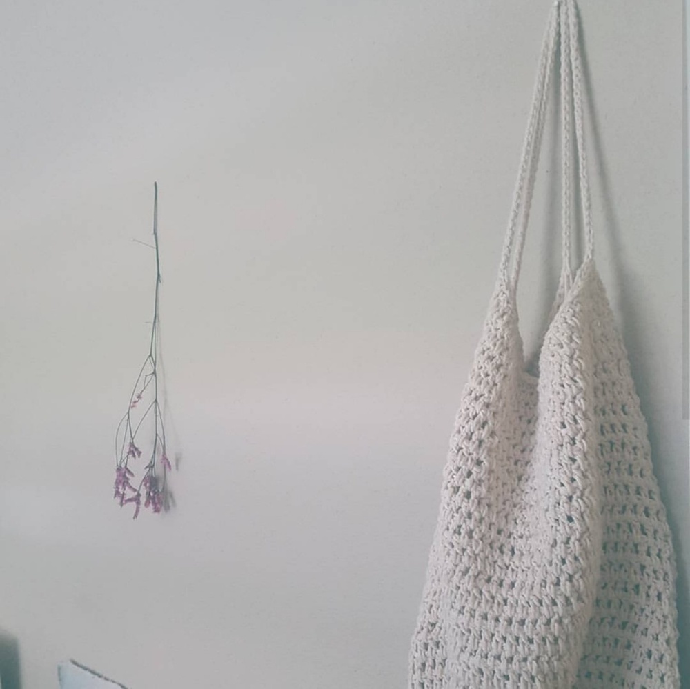 Large Cotton Crochet Beach Bag