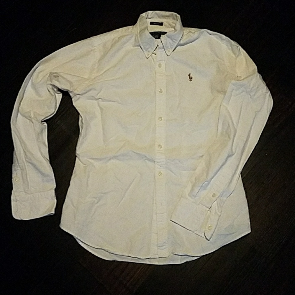 White Ralph Lauren button down shirt slim fit