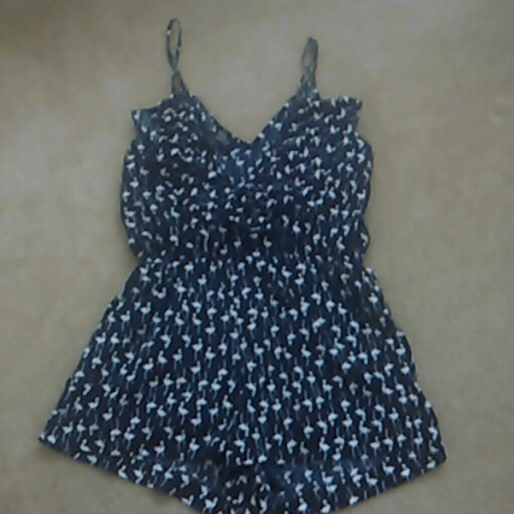 Flamingo print romper