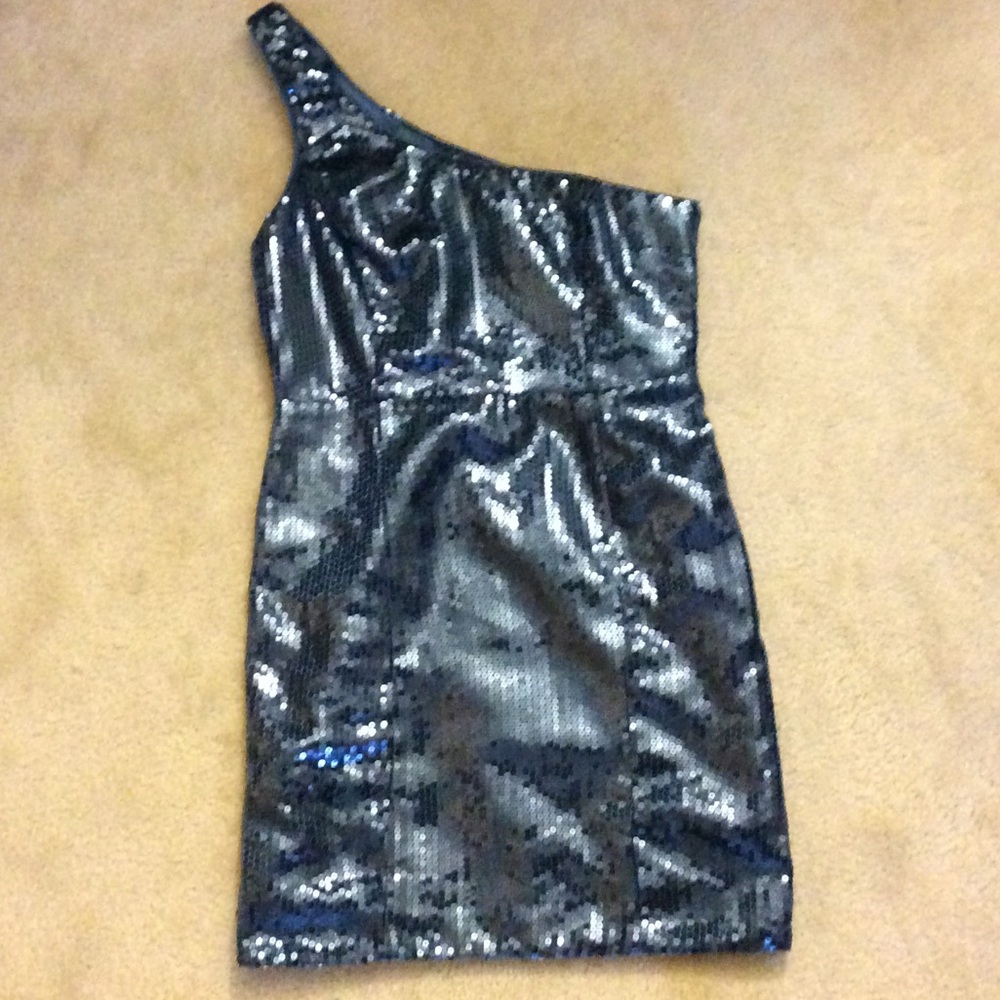 Forever21 Medium Blue sequin off the shoulder
